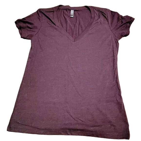 NEW Women XL Short Sleeve Shirt Purple - Picture 1 of 5
